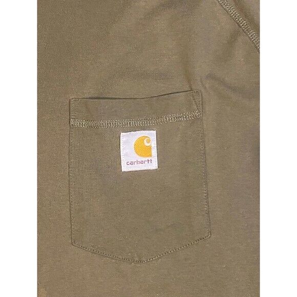 CARHARTT RELAXED FIT FORCE Pocket T-Shirt Men 2XL AVOCADO GREEN - Picture 2 of 9